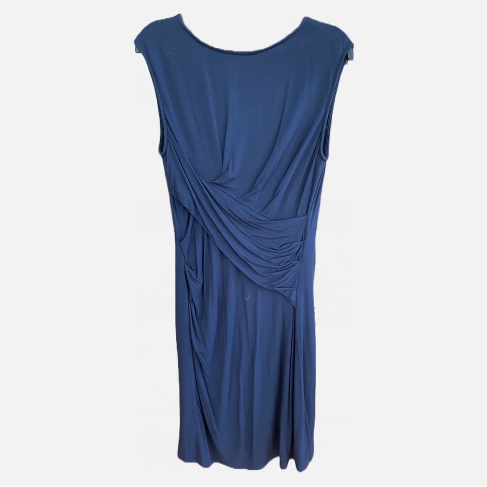 KUT FROM THE KLOTH Draped Mid Length Navy Dress